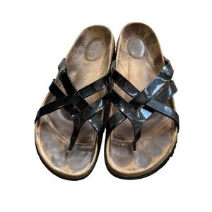 Birkenstock Women's Betula Black Patent Sandals Size 10